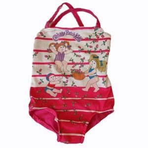 VTG **Fair** condition Cabbage Patch Kids Pink Striped Swimsuit Size 3T